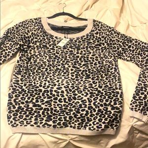 Gray Leopard sweater